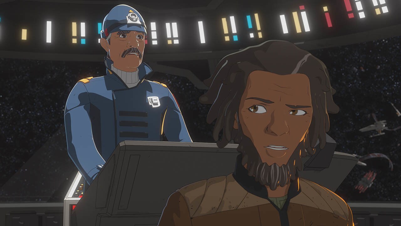 Jarek Yeager and Captain Doza in the second season of Star Wars Resistance.
