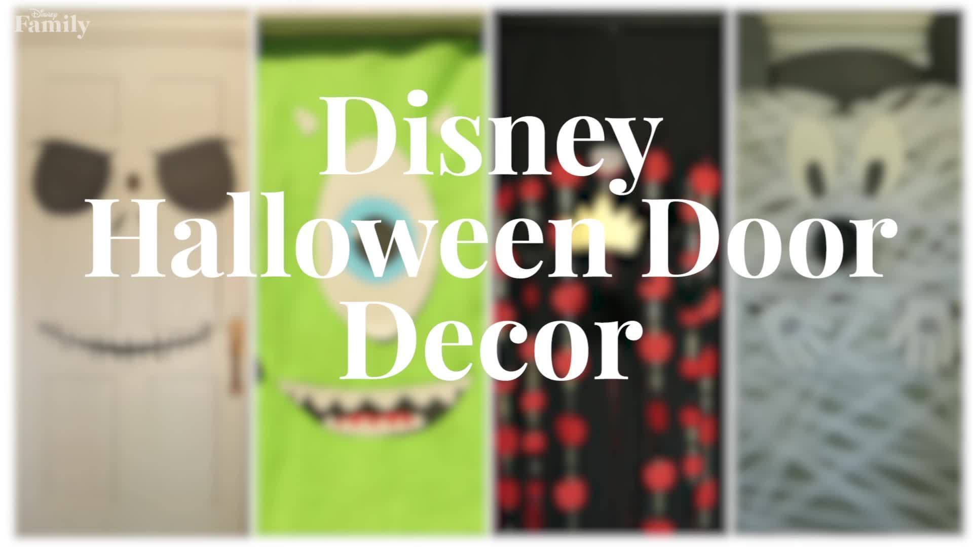 Disney Halloween Door Decor Four Ways | Disney Family