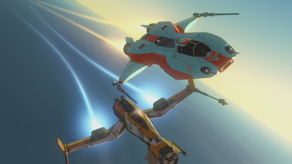 Ships racing in Star Wars Resistance.