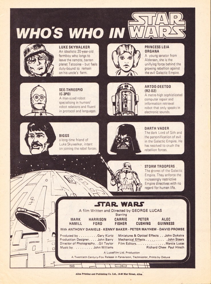 UK Star Wars Weekly - Who's Who
