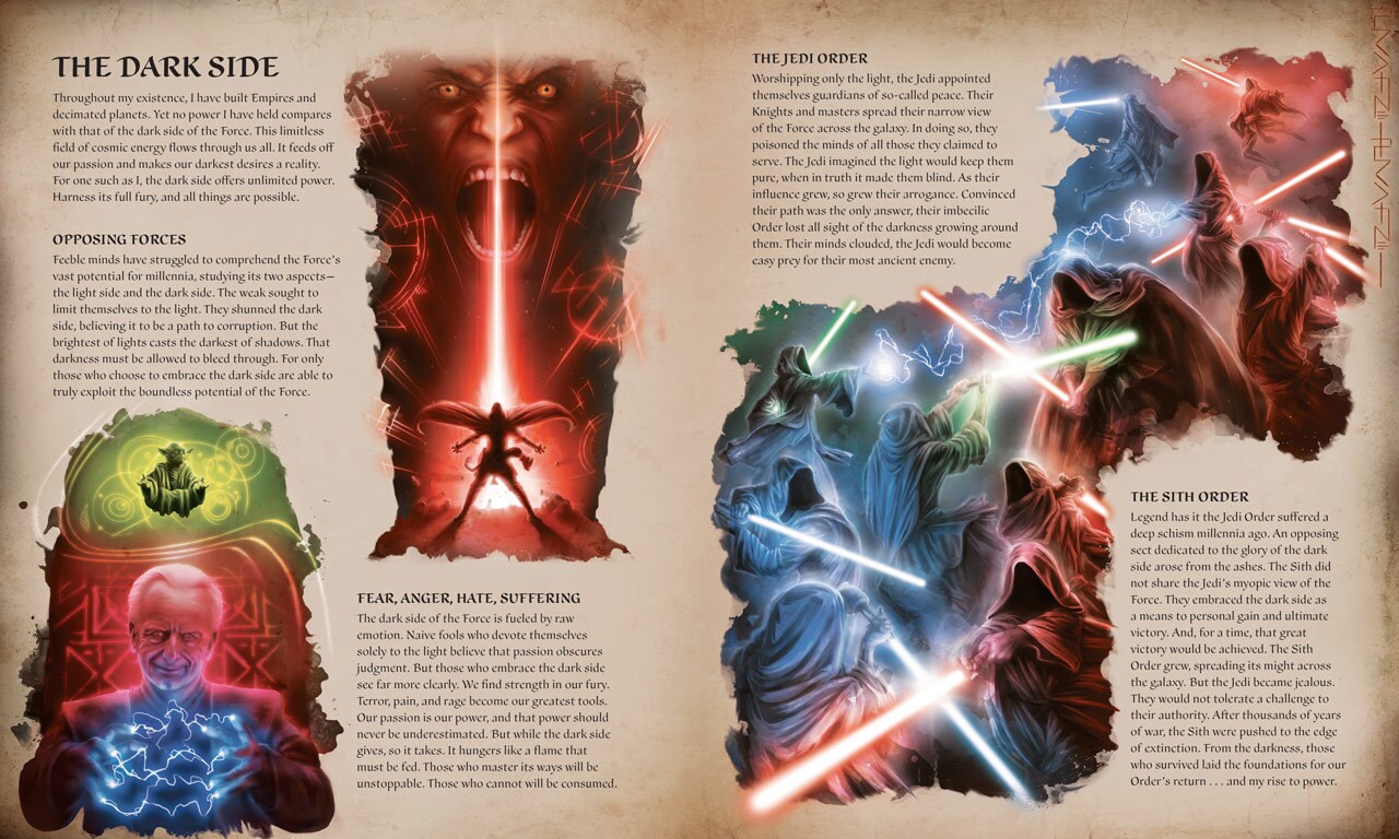 Star Wars: The Secrets of the Sith pages on the dark side