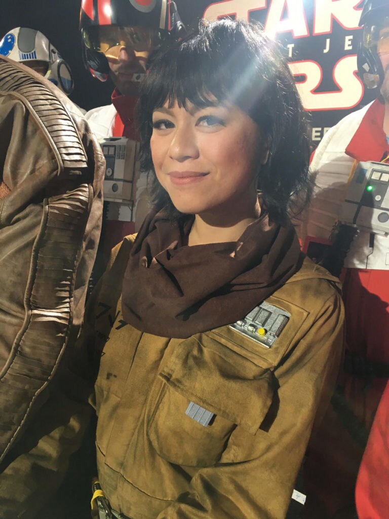 A Star Wars fan cosplays as Rose.