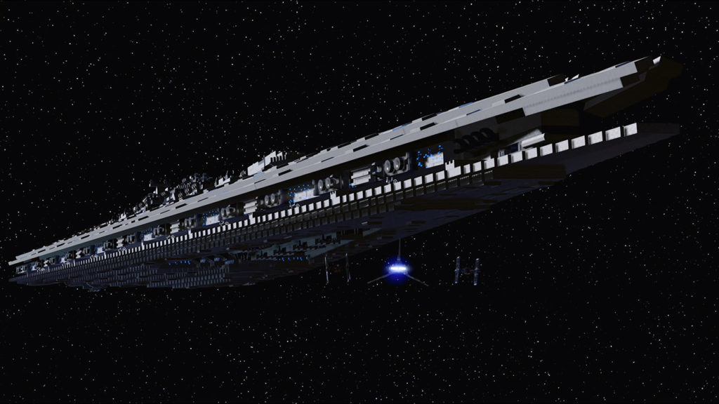 A Star Destroyer in LEGO Star Wars: The Skywalker Saga.