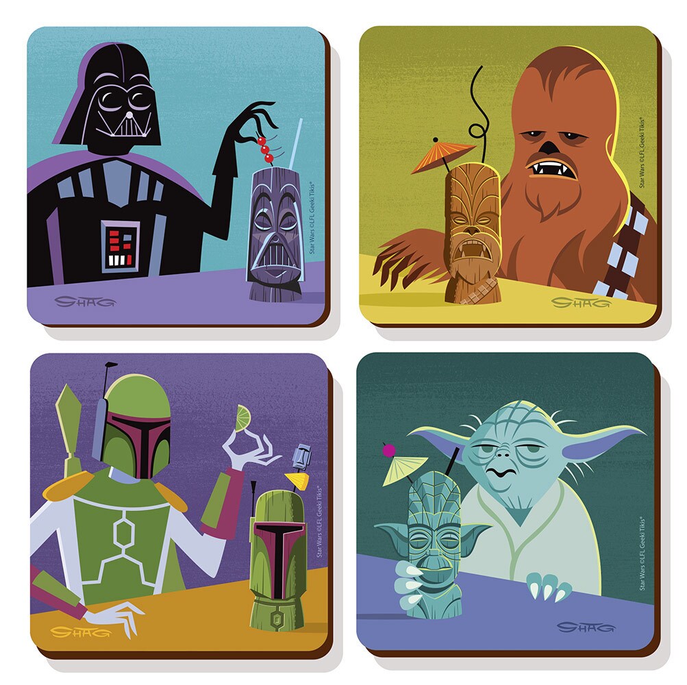 Star Wars Inspired Wood Coaster Set