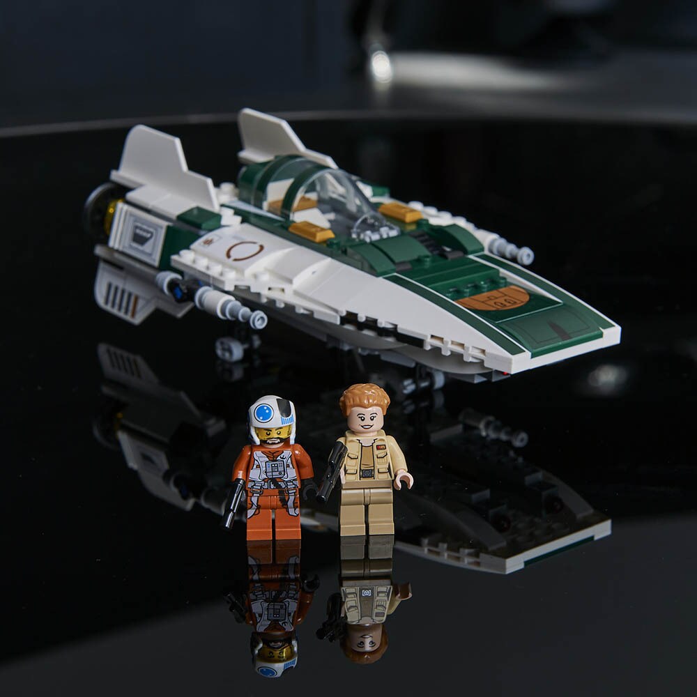 The new LEGO A-Wing from The Rise of Skywalker.