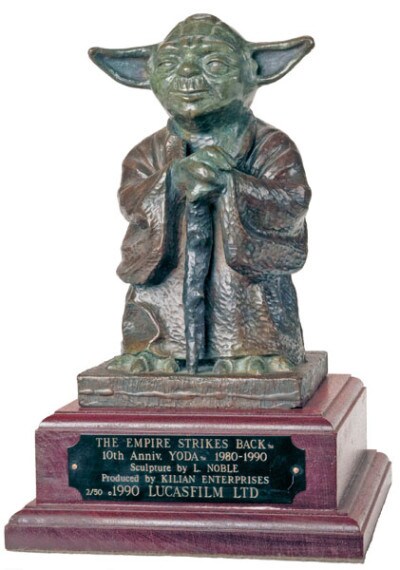 Noble’s first sculpture became this limited-edition bronze Yoda (Photo by Anne Neumann)