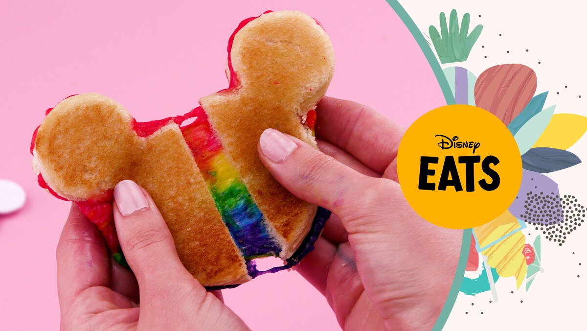 Mickey Mouse Rainbow Grilled Cheese | Disney Eats