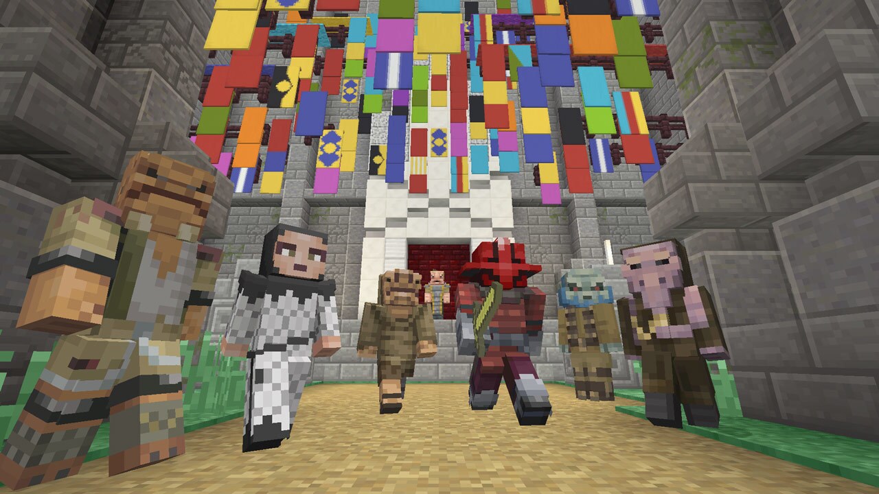 Star Wars character skins in Minecraft.