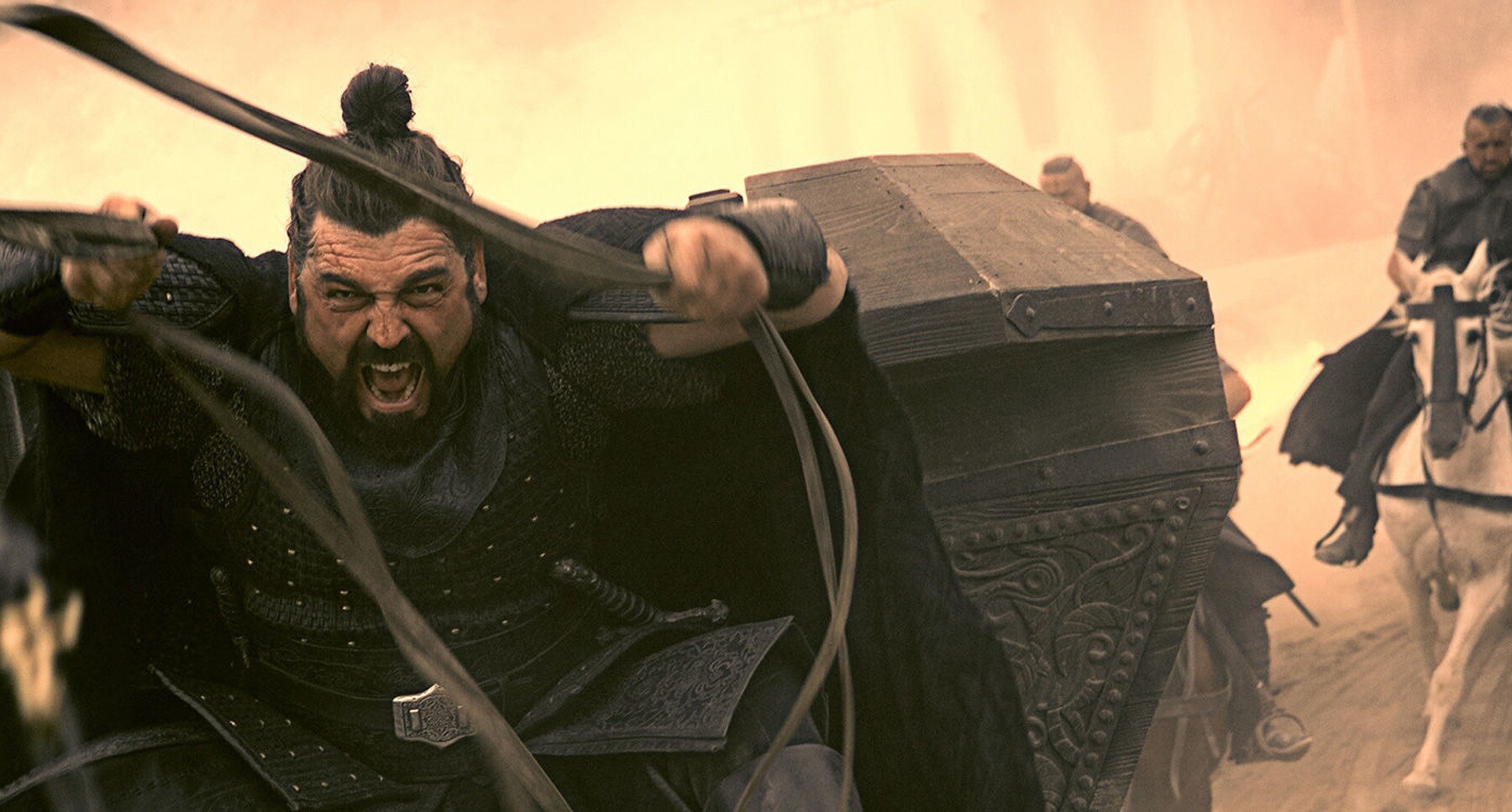 Hovik Keuchkerian (as Ojeda) charging forward in the movie "Assassin's Creed"