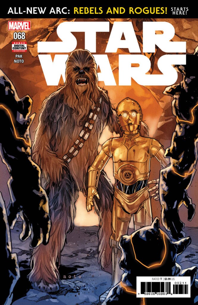 Star Wars #68 cover with Chewbacca and C-3PO.