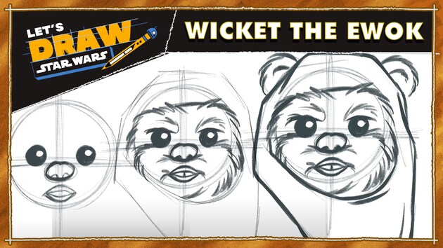 How to Draw Wicket the Ewok | Let's Draw Star Wars