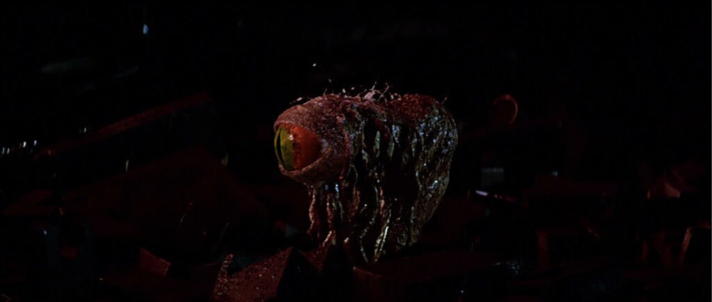 The eye of a dianoga in the garbage compactor in Star Wars: A New Hope.