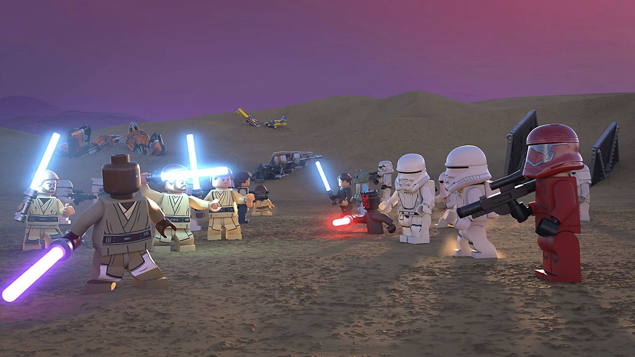 A scene from the LEGO Star Wars Holiday Special
