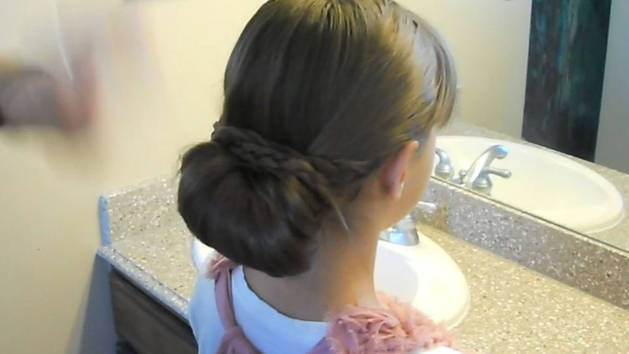 Beautifully Simple Braid Wrapped Chignon