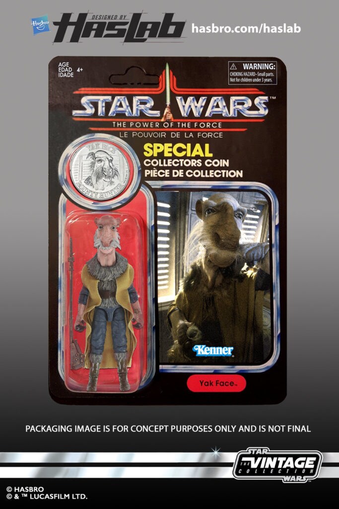 Yak Face Star Wars action figure in packaging.