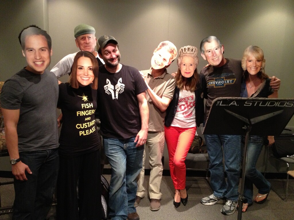 Sometimes we have too much fun in the studio! Dave never actually knows, who is going to show up for work!