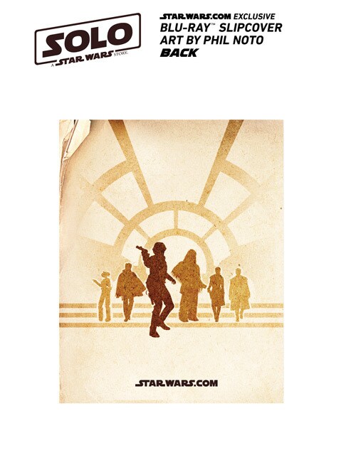 Back cover of StarWars.com's exclusive Solo: A Star Wars Story Blu-ray cover.
