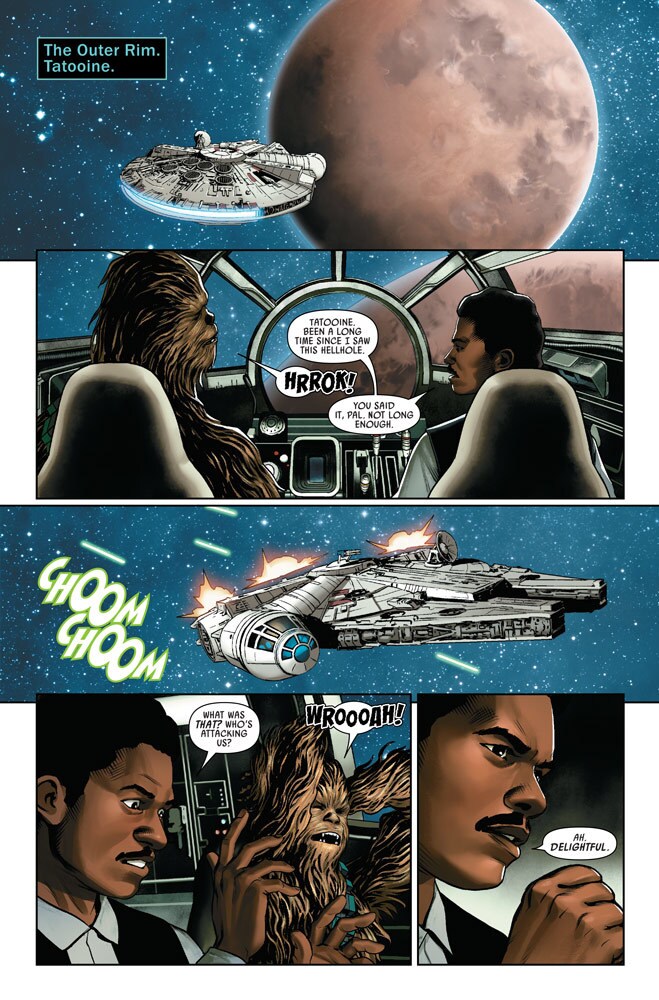 Star Wars #2 - Lando and Chewie arrive at Tatooine