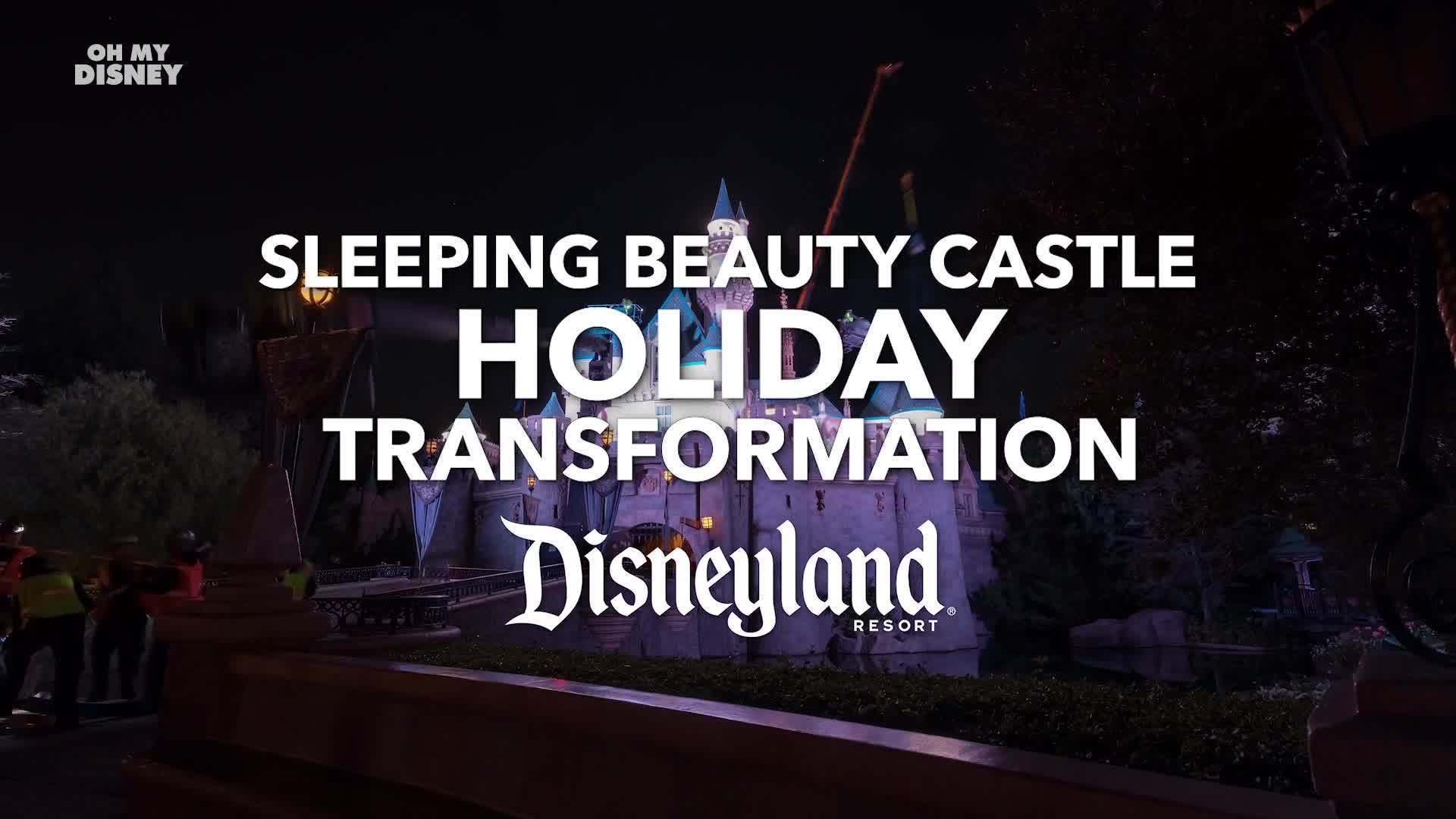 Sleeping Beauty Castle Holiday Transformation at Disneyland | Oh My Disney