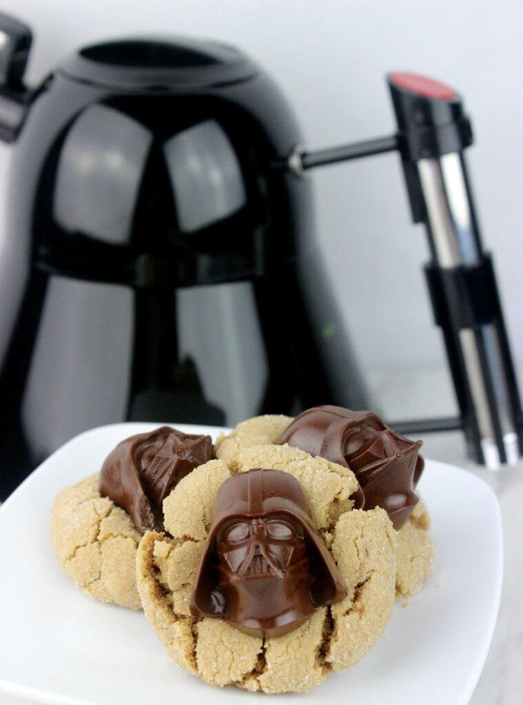 Darth Vader Peanut Butter Blossom Cookies