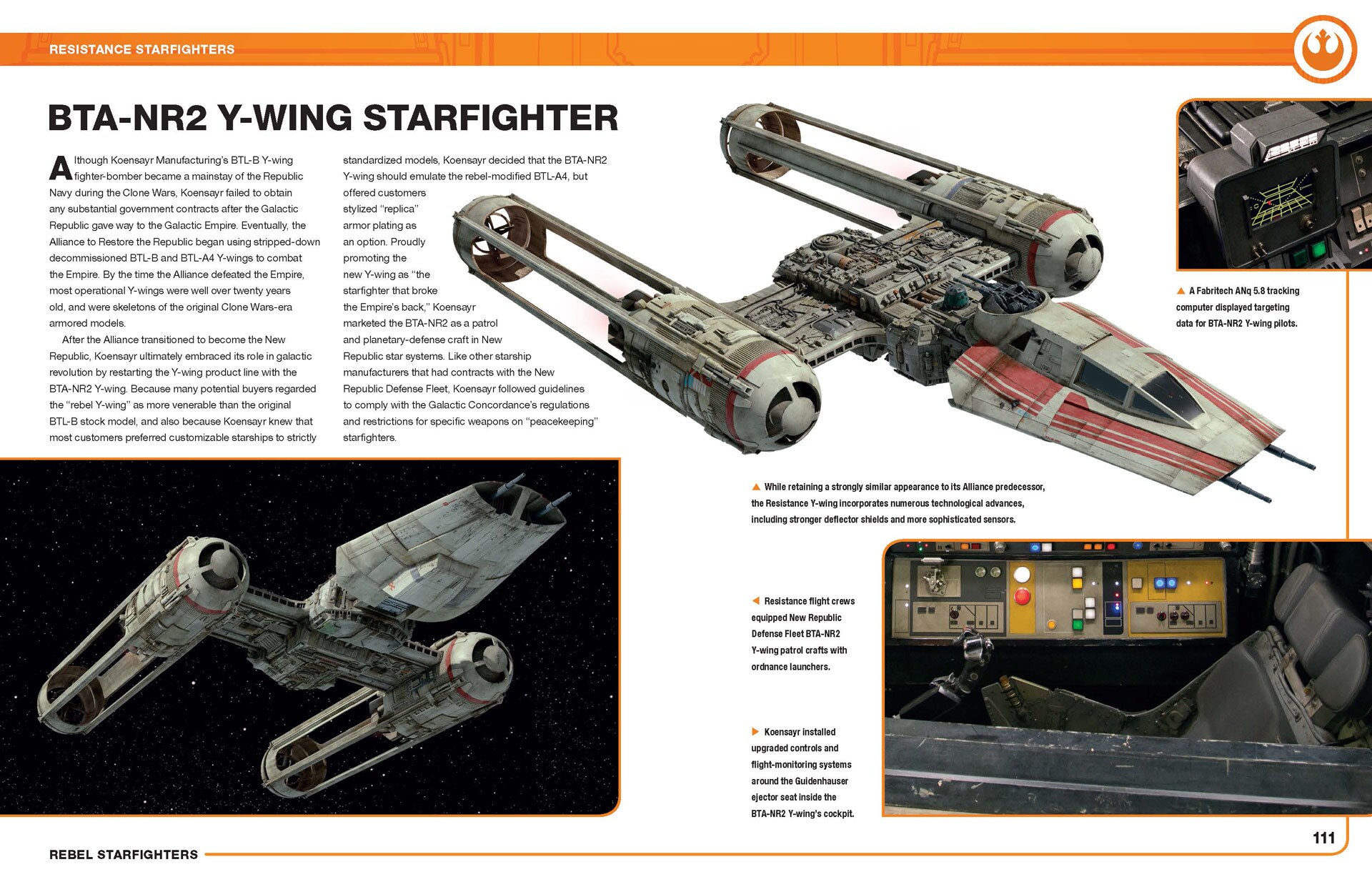Rebel Starfighters book - Y-wing spread