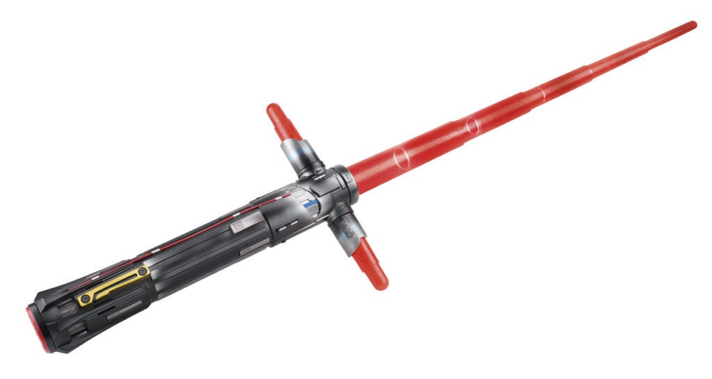 A Hasbro Kylo Ren collapsable red lightsaber.