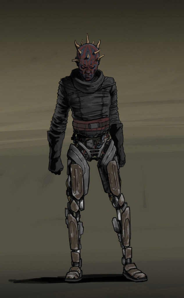 Maul concept art from Solo: A Star Wars Story.