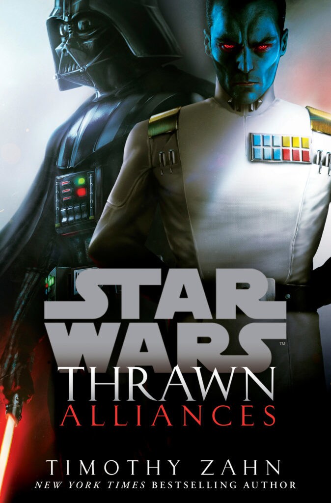 Darth Vader and Grand Admiral Thrawn on the cover of the book Star Wars, Thrawn: Alliances, by Timothy Zahn.