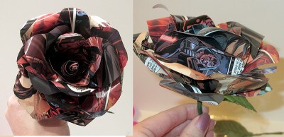 Star Wars paper rose, finished