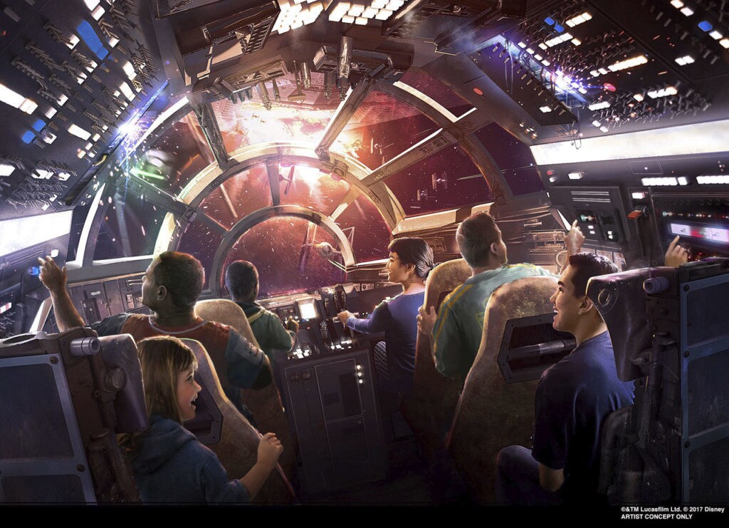 Millennium Falcon: Smugglers Run cockpit concept art