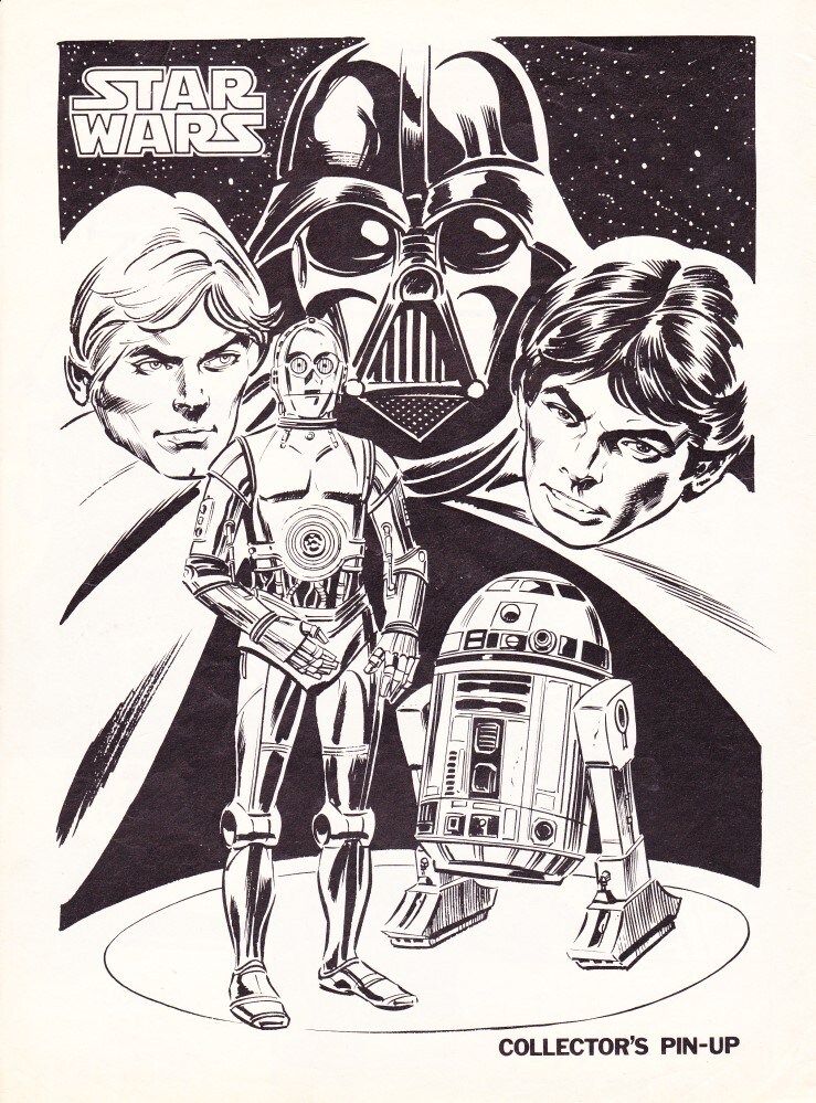 UK Star Wars Weekly - collector's pin-up