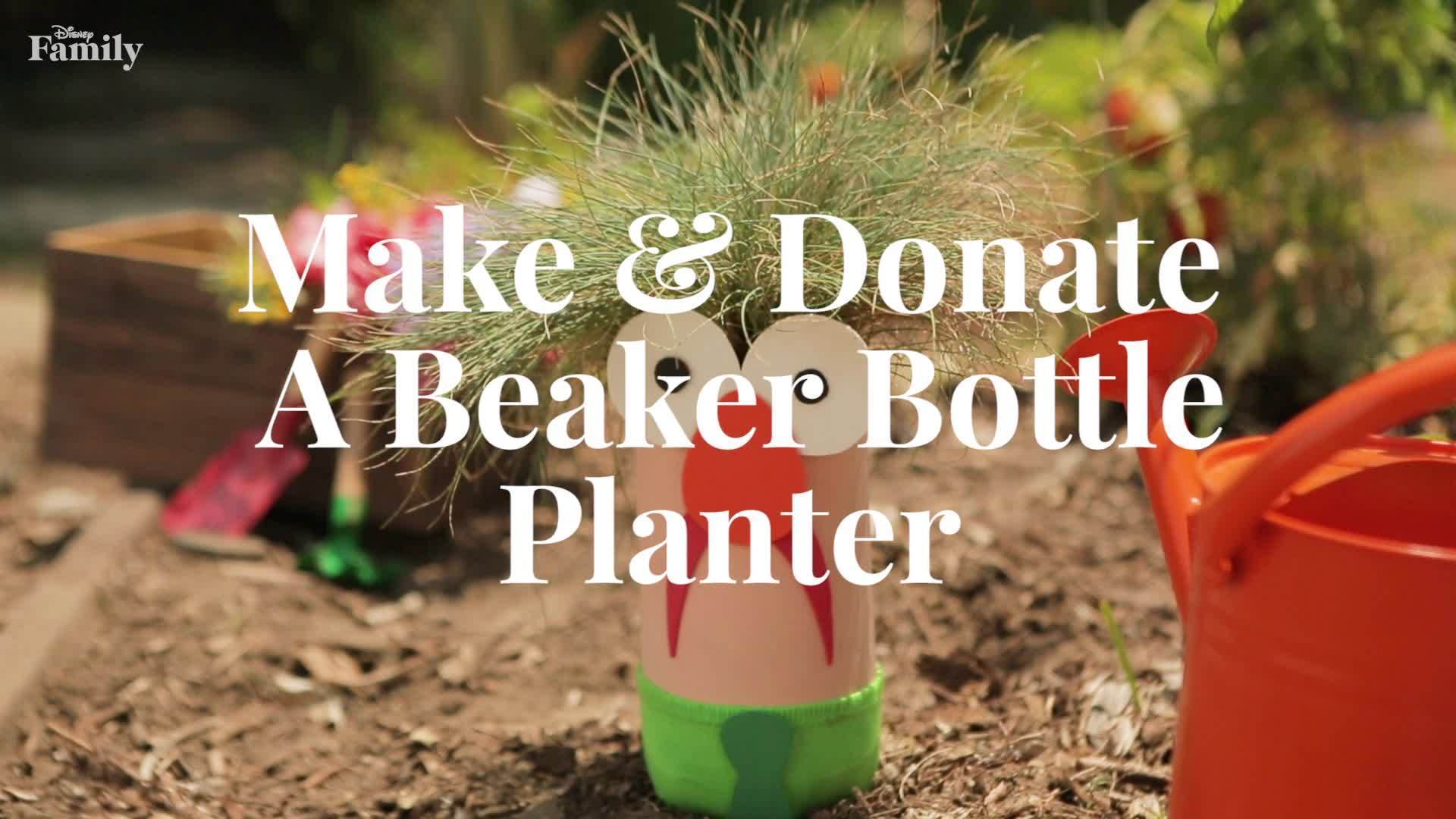 Make & Donate a Summer of Service Beaker Bottle Planter | Disney Family