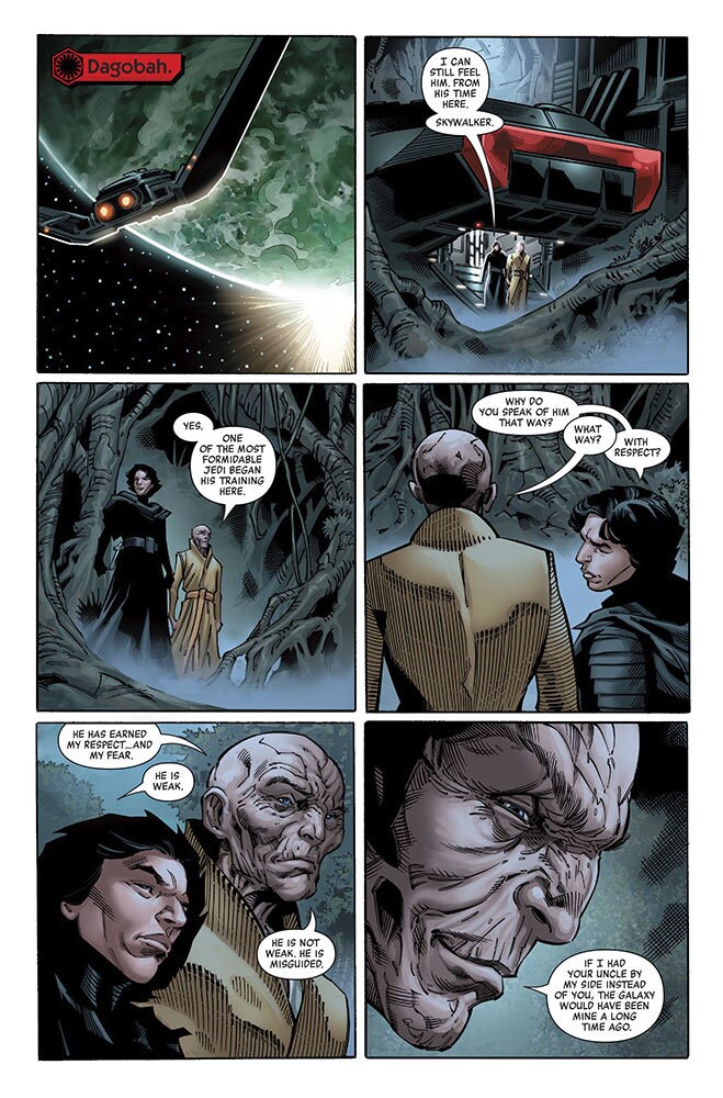 A page from Marvel's Age of Resistance - Supreme Leader Snoke #1.