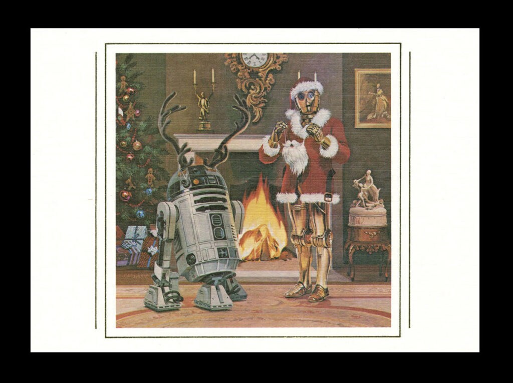 Lucasfilm holiday card featuring R2-D2 and C-3PO.
