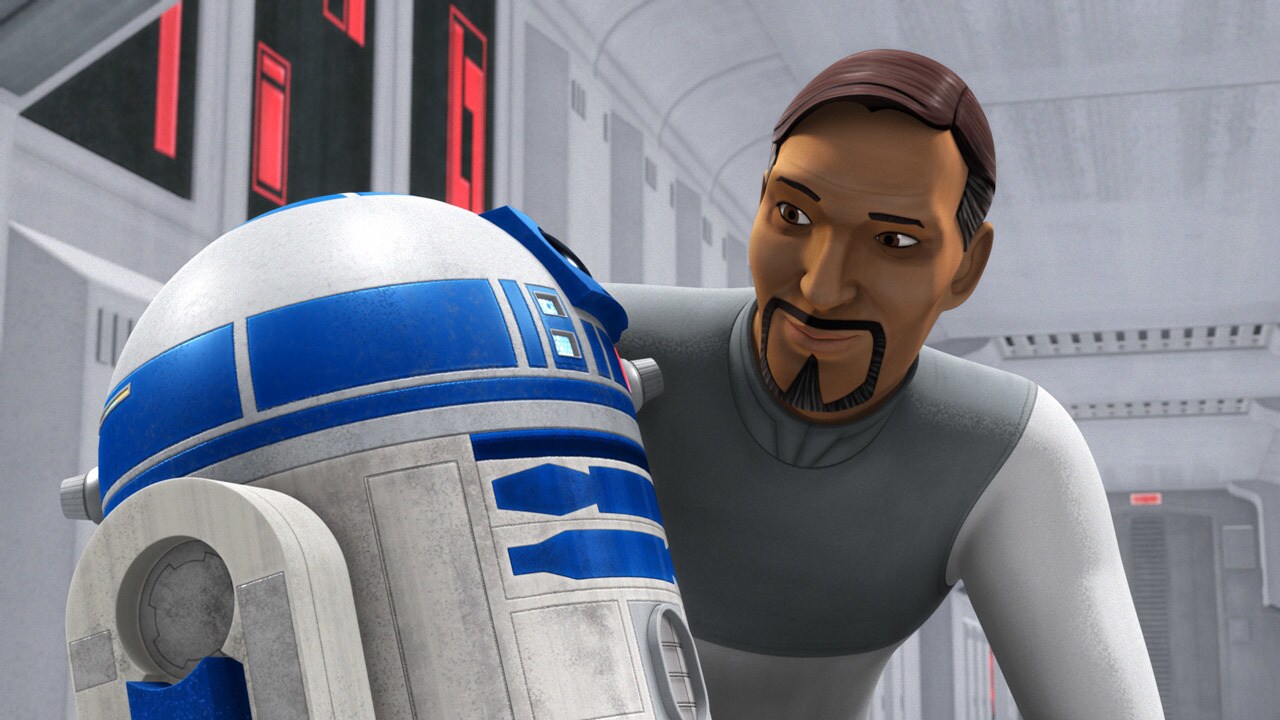 Bail Organa and R2-D2 in Star Wars Rebels.
