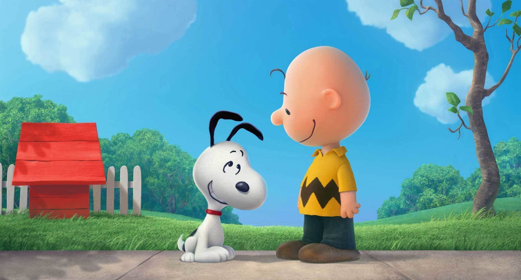 Snoopy (voiced by Bill Melendez) and Charlie Brown (voiced by Noah Schnapp) in "The Peanuts Movie"