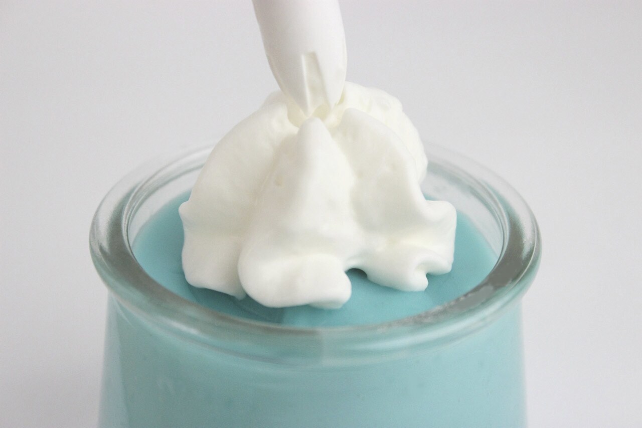 Blue milk recipe add whip cream