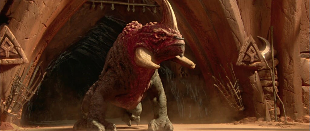 A reek strikes in Star Wars: Attack of the Clones.