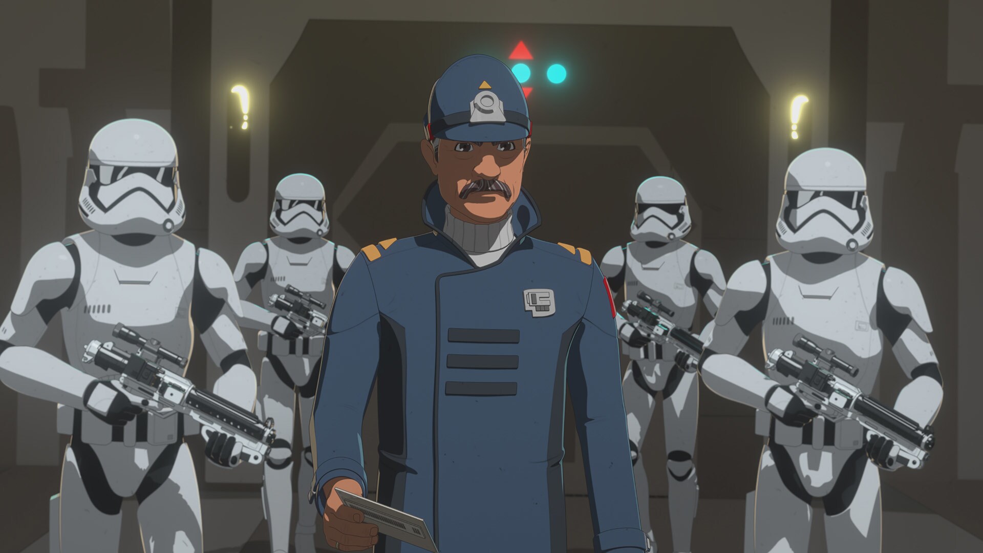 Captain Doza meets with Commander Pyre in Star Wars Resistance.