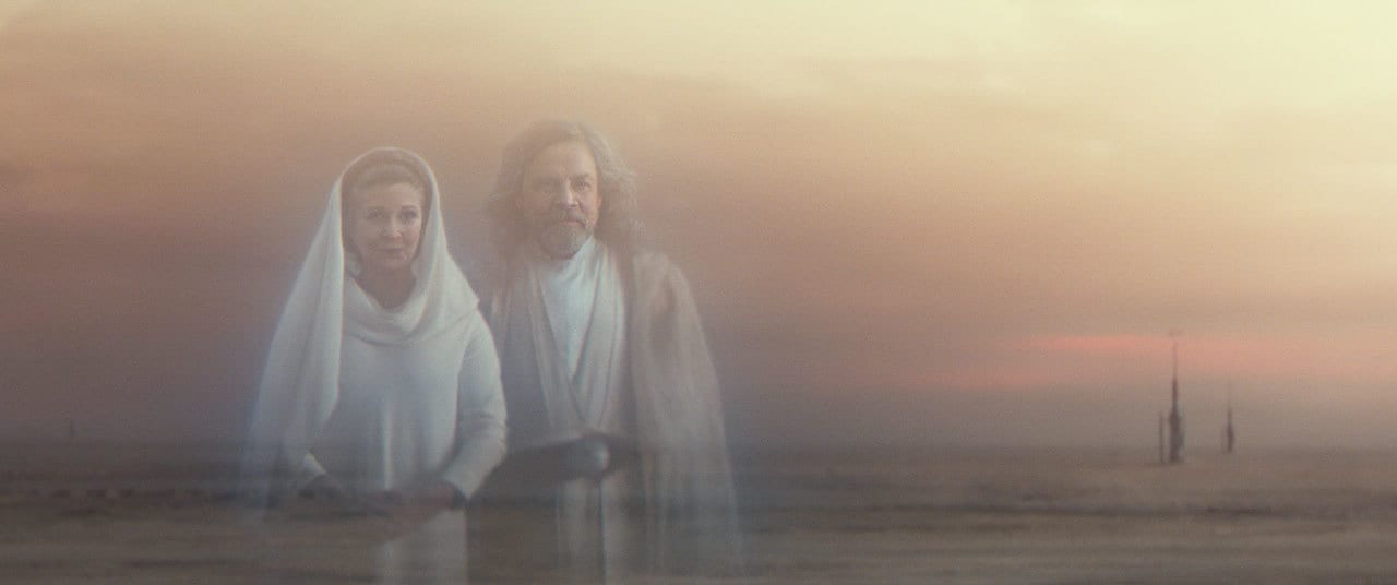 Luke and Leia in The Rise of Skywalker