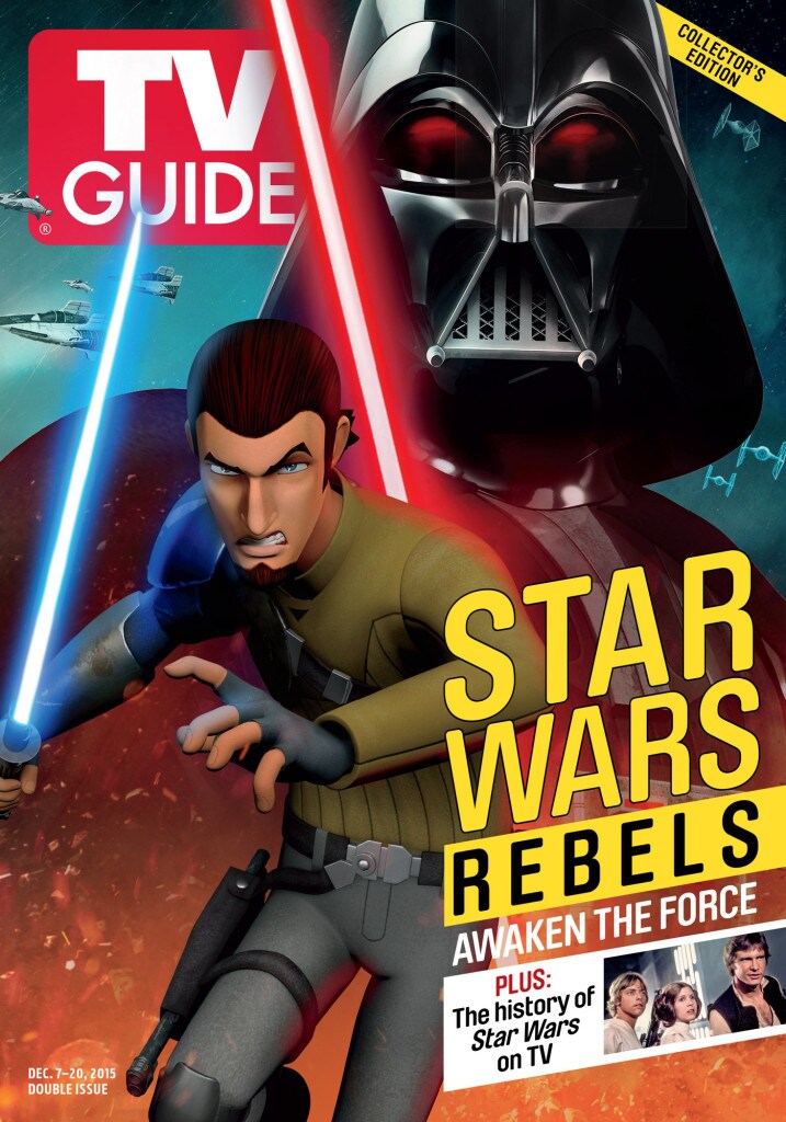 Kanan Jarrus and Darth Vader on the front cover of TV Guide