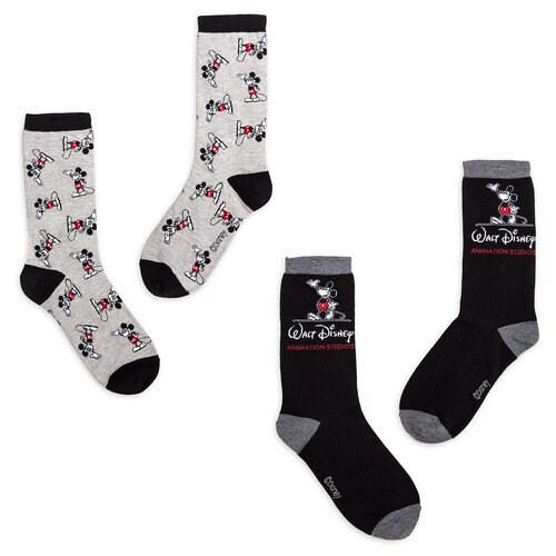 Mickey Mouse Walt Disney Animation Studios Socks for Adults - 2-Pack ...