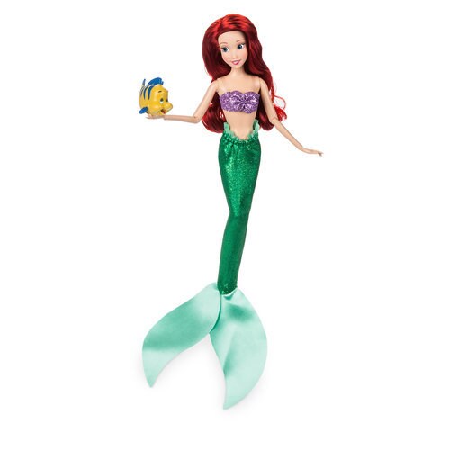 Ariel Classic Doll With Flounder Figure - 11 1 2'' 