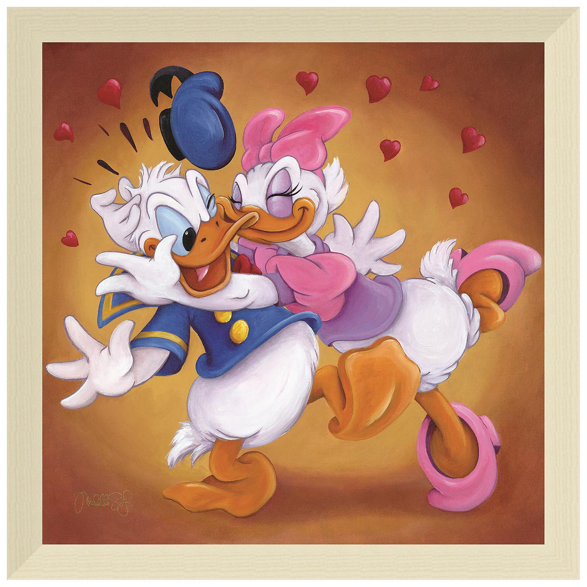 ''Donald and Daisy Kissing'' Giclée by Michelle St.Laurent