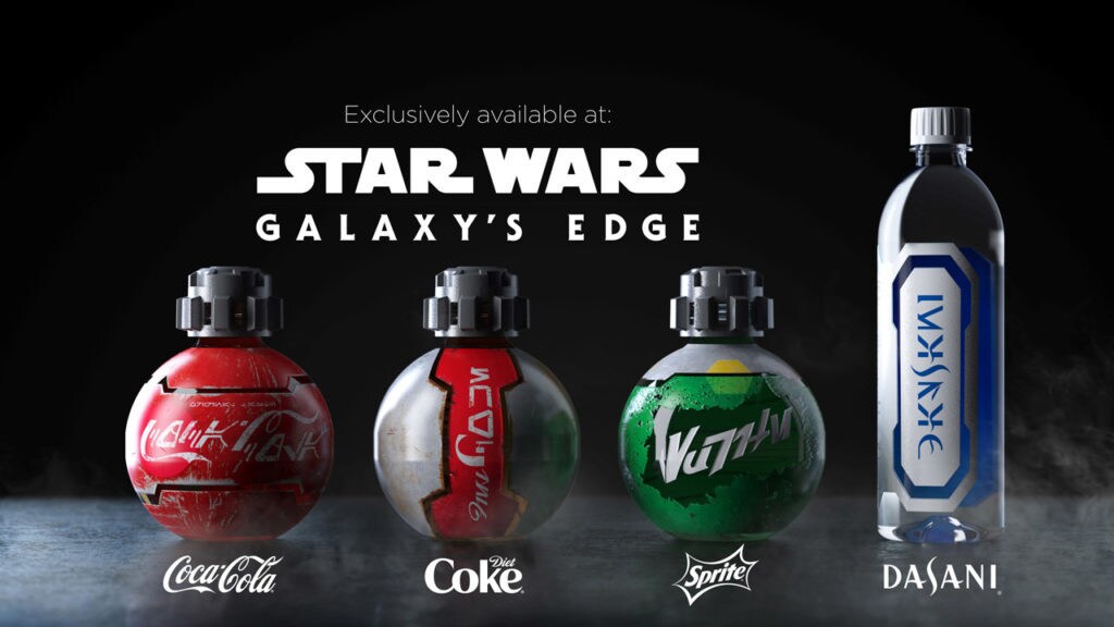 Star Wars: Galaxy's Edge Coca-Cola and other beverages.