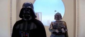 Boba-Fett-behind-Darth-Vader-on-Cloud-City-Empire-Strikes-Back