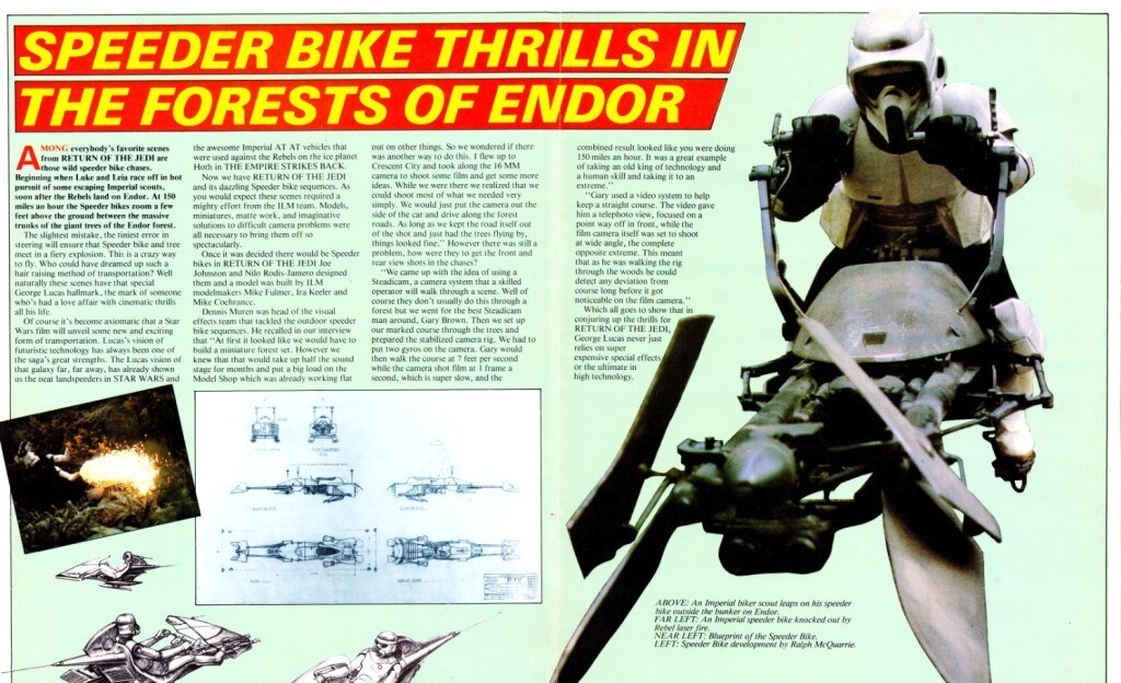 Return of the Jedi Poster Magazine #3 - Speeder Bike article