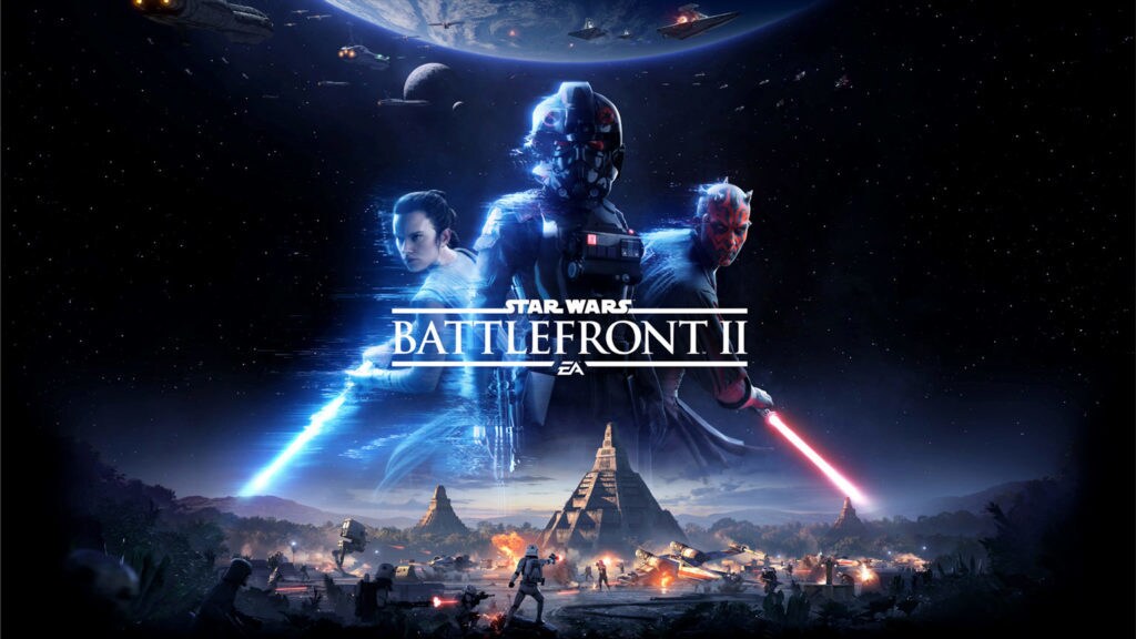 La portada del videojuego Star Wars Battlefront 2.