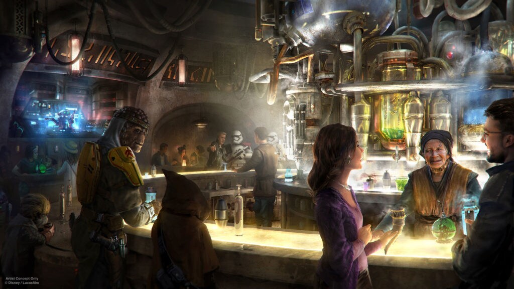 Concept art of Oga's Cantina. (Disney Parks)