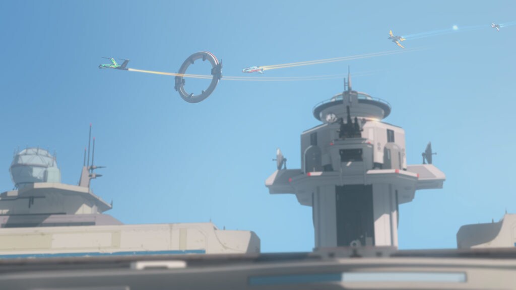 A race around the Colossus in Star Wars Resistance.